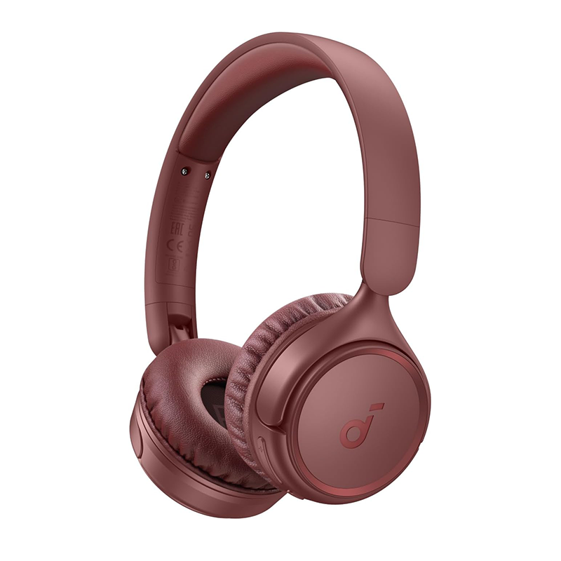 Soundcore H30i Wireless On-Ear Headphones, Foldable Design, Pure Bass, 70H Playtime, Bluetooth 5.3, Lightweight and Comfortable, App Connectivity, Multipoint Connection (Red)